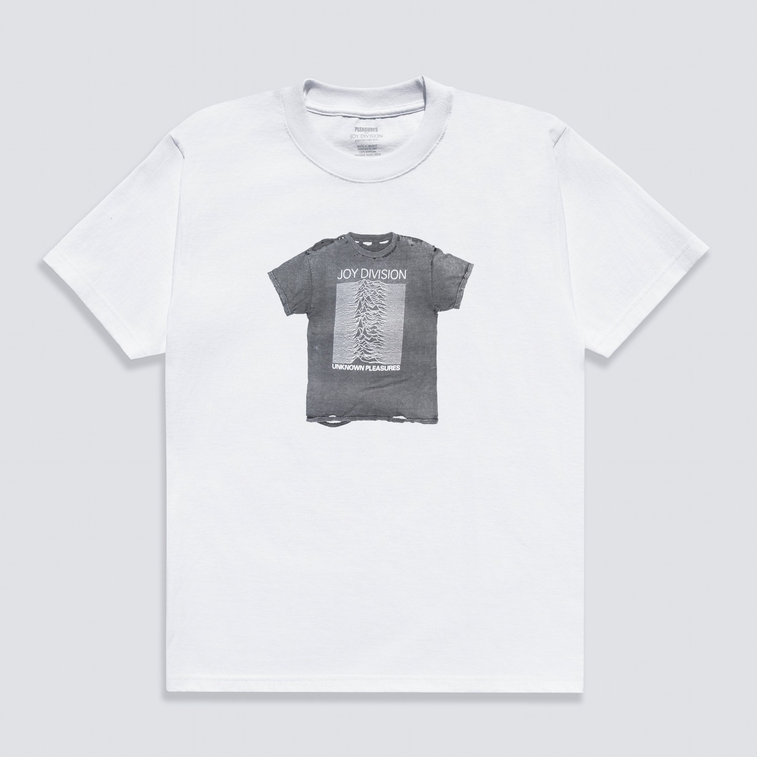 Joy Division Tシャツ 白 ジョイディヴィジョン PLEASURES/プレジャーズ×JOY DIVISION/ジョイ・ディヴィジョン】BROKEN