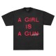 PLEASURES/ץ쥸㡼GIRL IS A GUN T-SHIRT T / BLACK