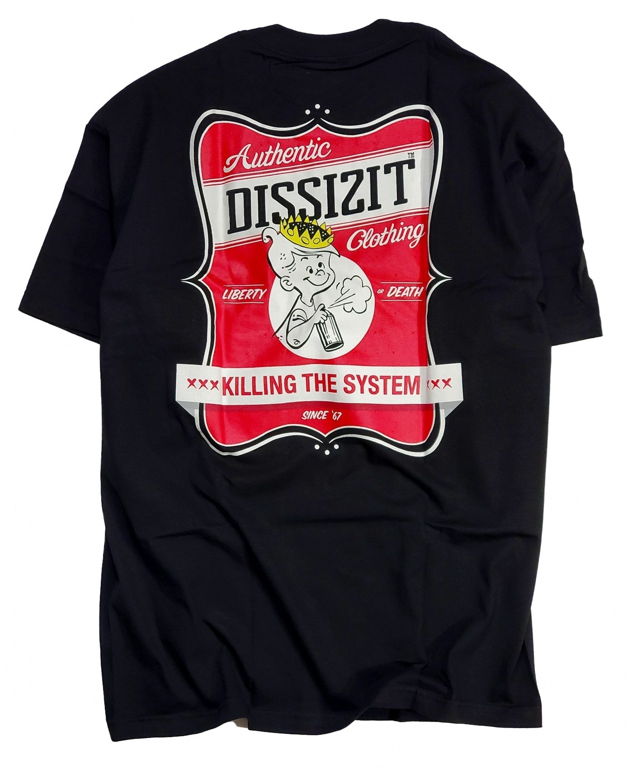 ��DISSIZIT/�ǥ����������åȡ�KING OF SPRAY TEE T����� / BLACK �֥�å�
