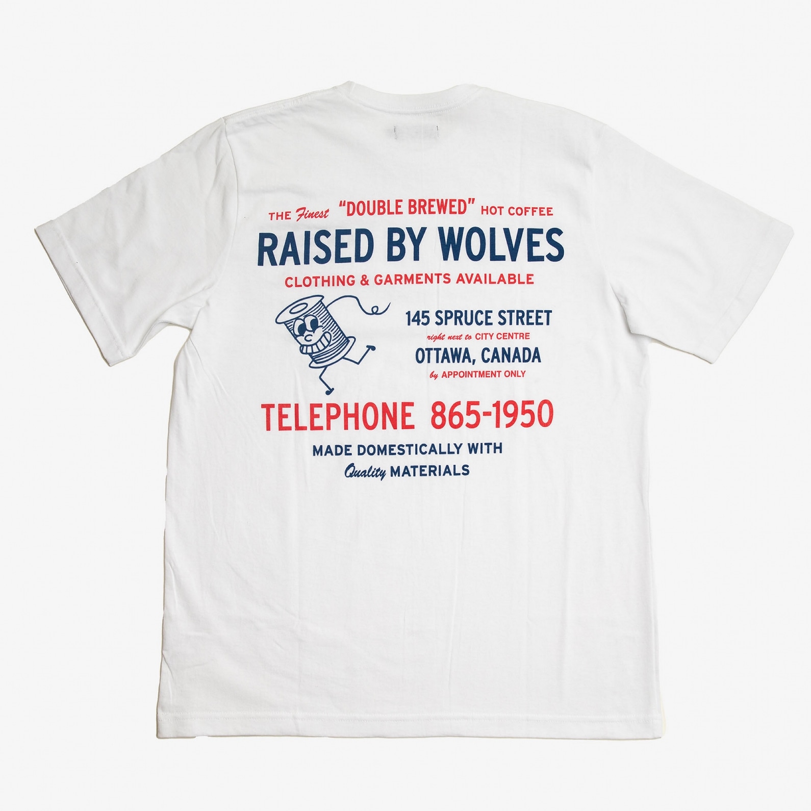 RAISED BY WOLVES/쥤ɥХ֥BY APPOINTMENT ONLY TEE T / WHITE ۥ磻