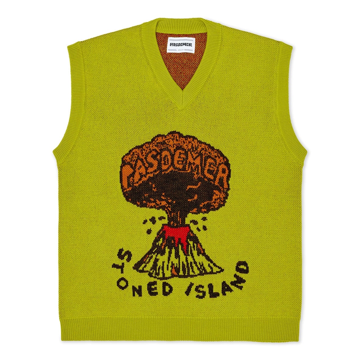 PAS DE MER/ѥɥSTONED ISLAND VEST ˥åȥ٥ / LIGHT GREEN