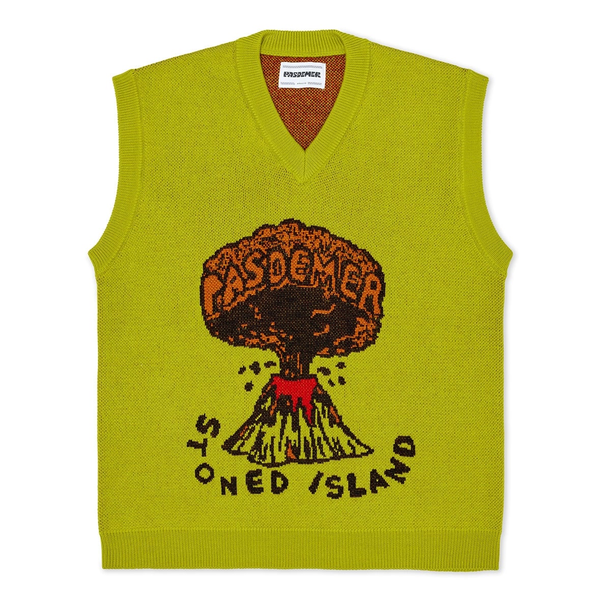 PAS DE MER/ѥɥSTONED ISLAND VEST ˥åȥ٥ / LIGHT GREEN