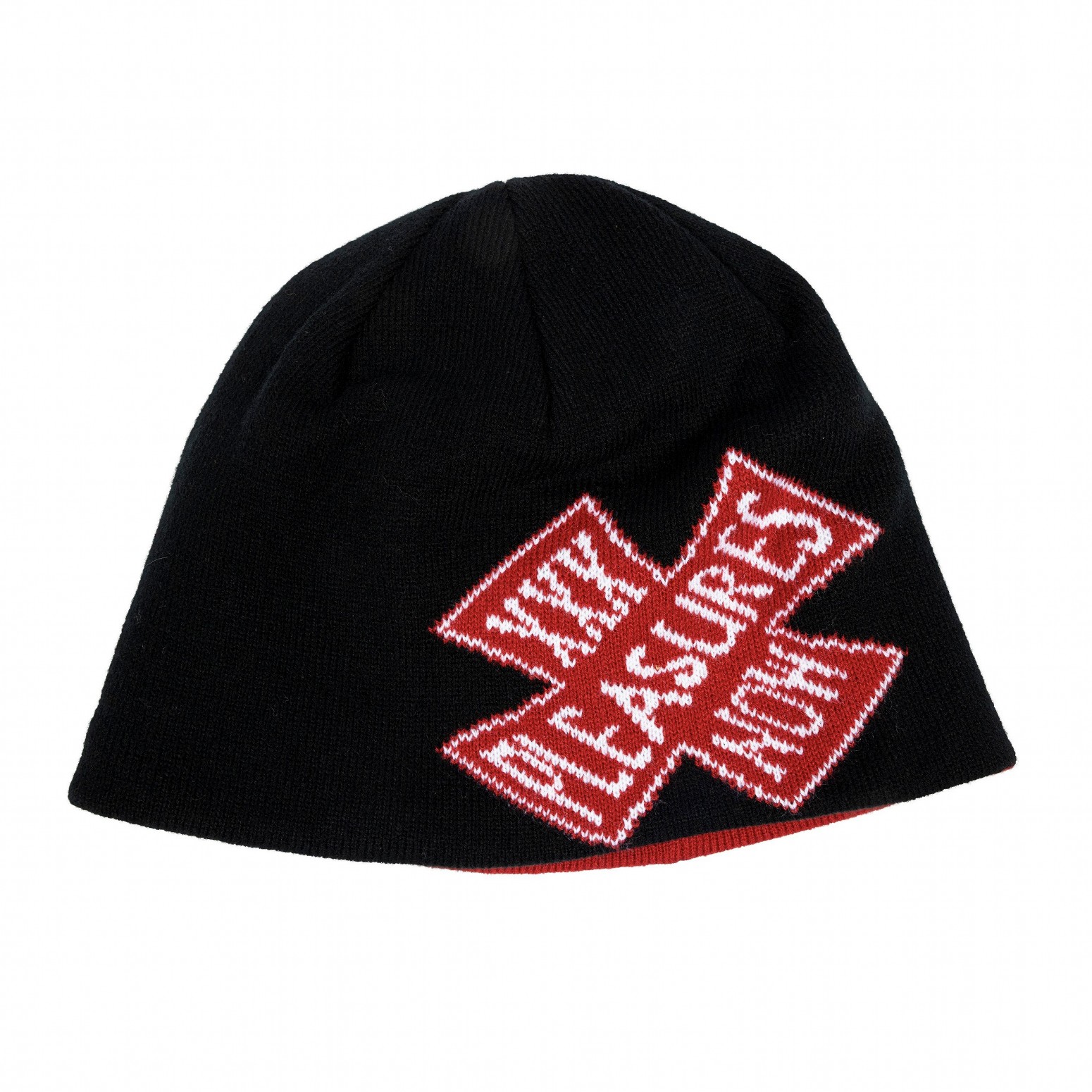 PLEASURES/ץ쥸㡼CROSSES REVERSIBLE BEANIE ˥å˹ / BLACK/RED