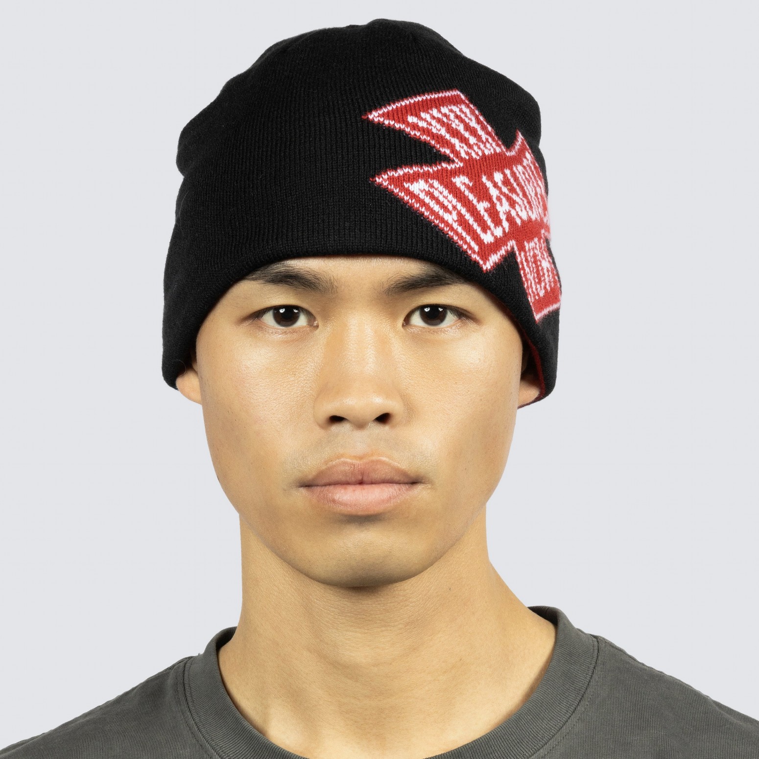 PLEASURES/ץ쥸㡼CROSSES REVERSIBLE BEANIE ˥å˹ / BLACK/RED