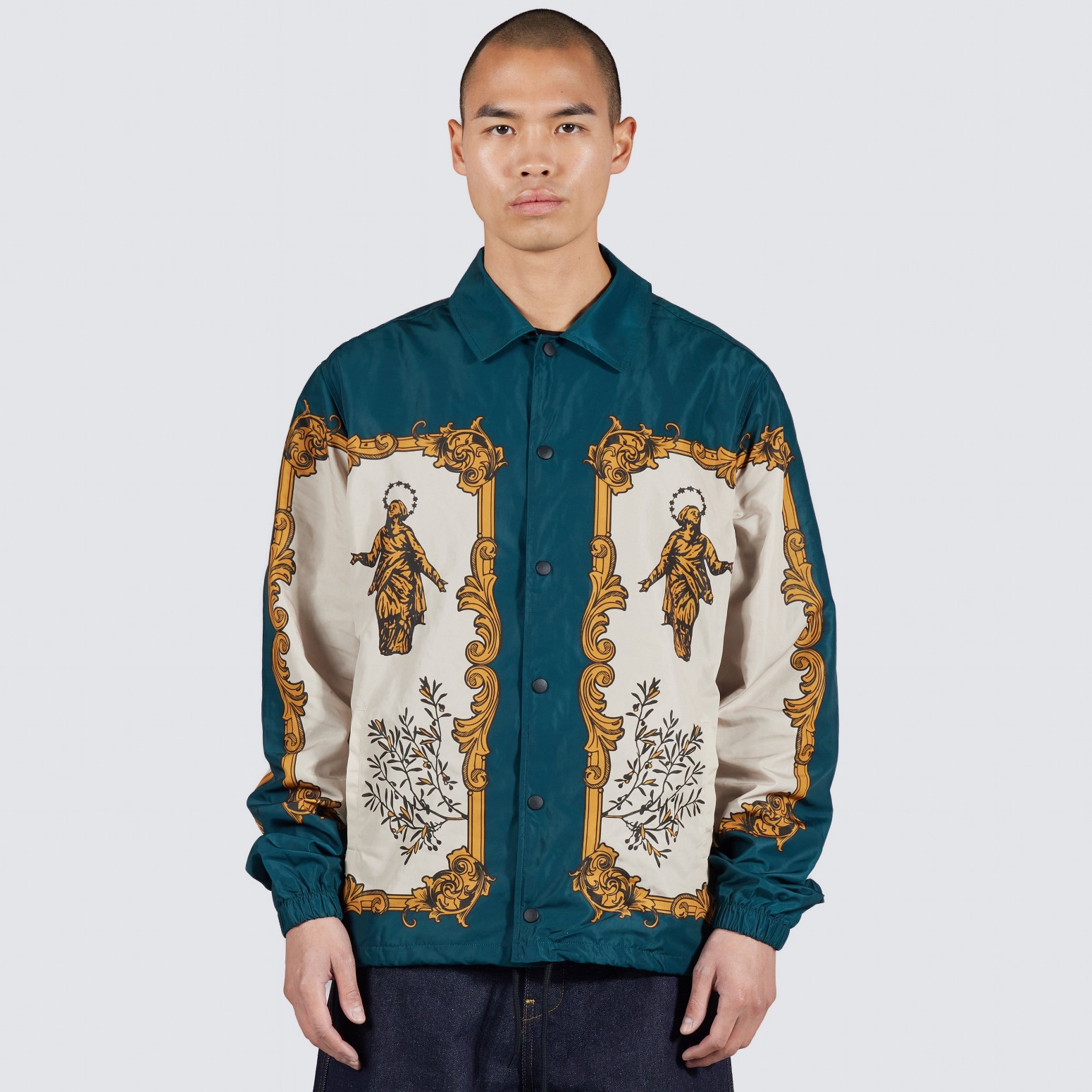 PLEASURES/ץ쥸㡼IUTER/LORENZO COACH JACKET 㥱å / DARK GREEN