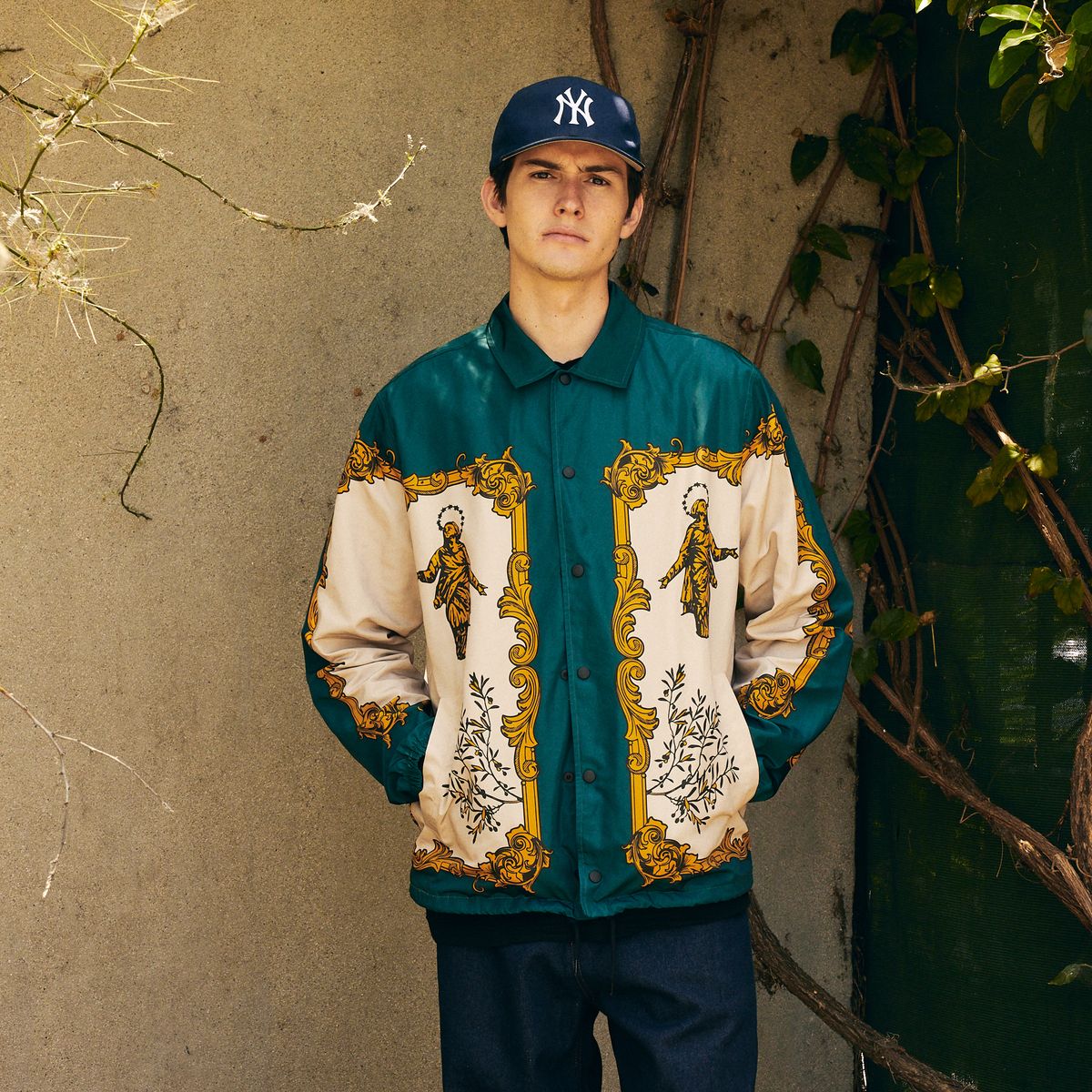 PLEASURES/ץ쥸㡼IUTER/LORENZO COACH JACKET 㥱å / DARK GREEN