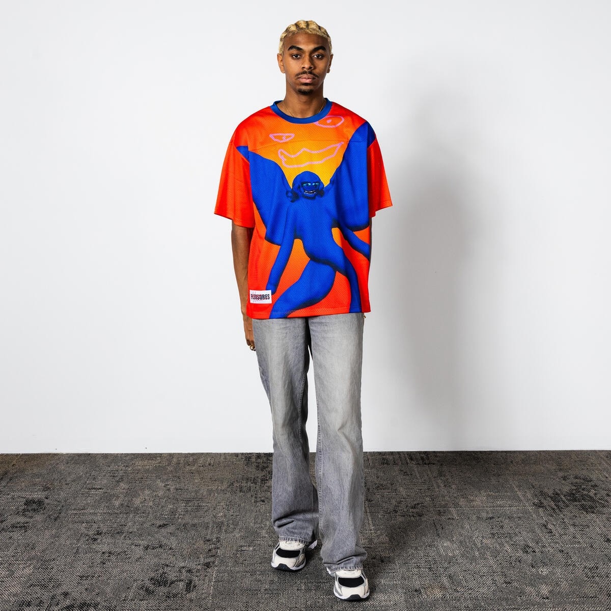 PLEASURES/ץ쥸㡼AUSTIN LEEANGEL FOOTBALL JERSEY T / ORANGE