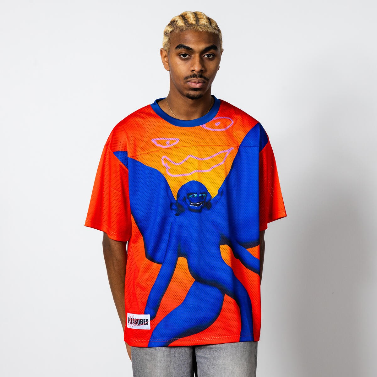 PLEASURES/ץ쥸㡼AUSTIN LEEANGEL FOOTBALL JERSEY T / ORANGE