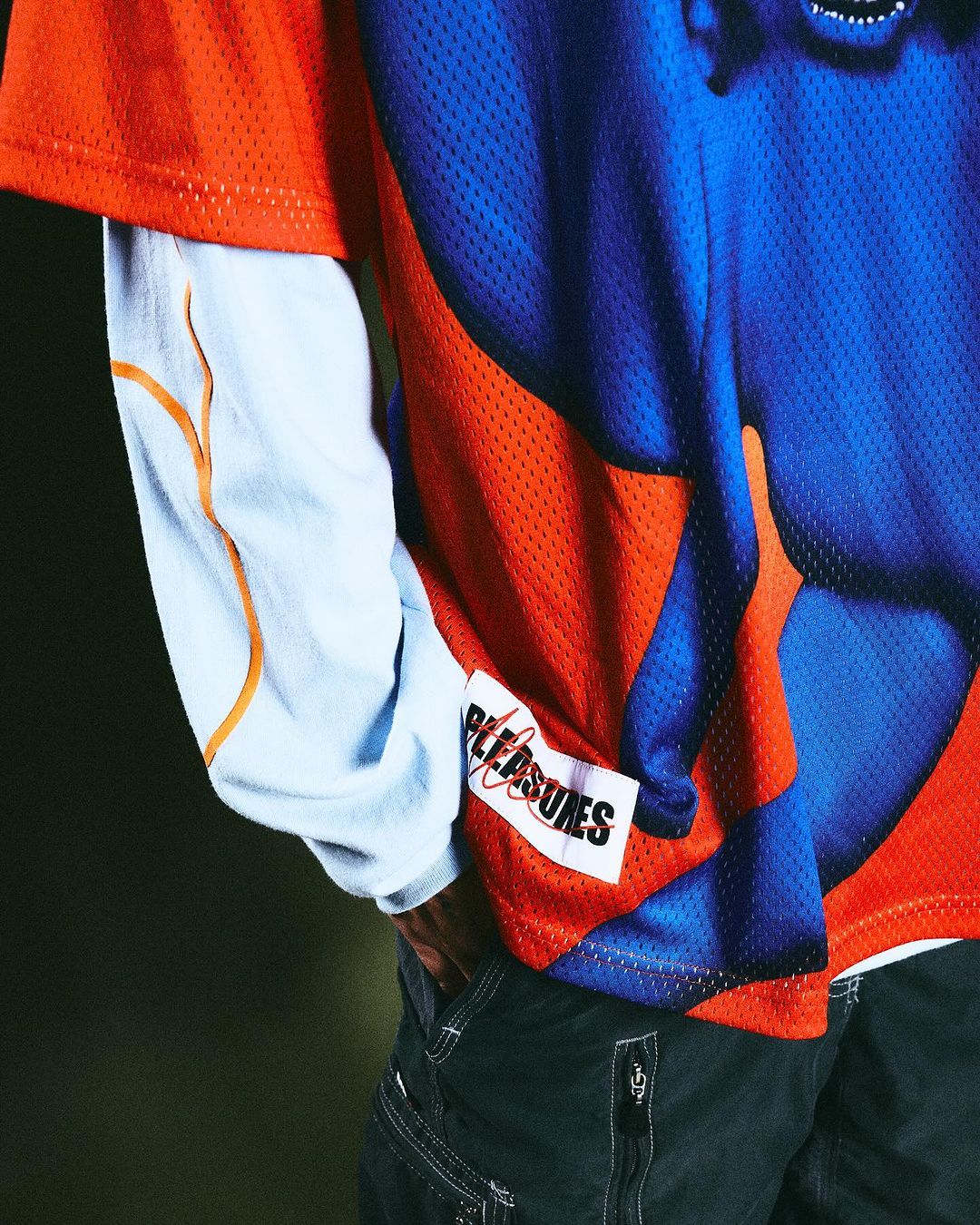 PLEASURES/ץ쥸㡼AUSTIN LEEANGEL FOOTBALL JERSEY T / ORANGE