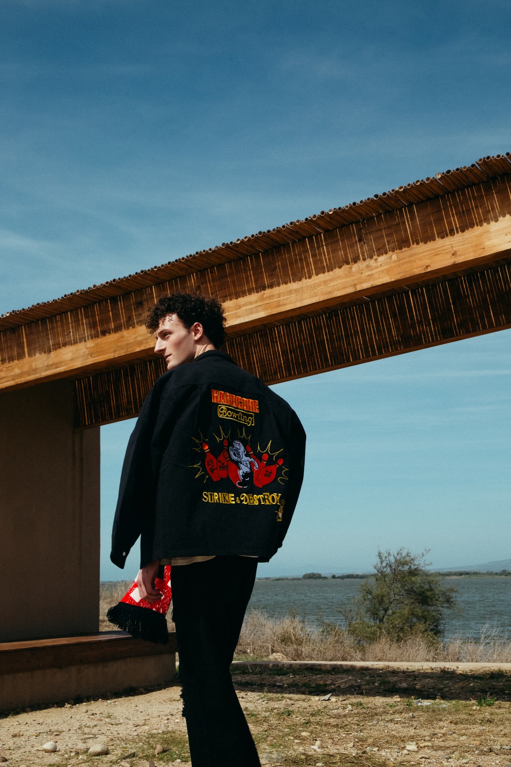 PAS DE MER/ѥɥBOWLING SHIRT Ĺµ / BLACK