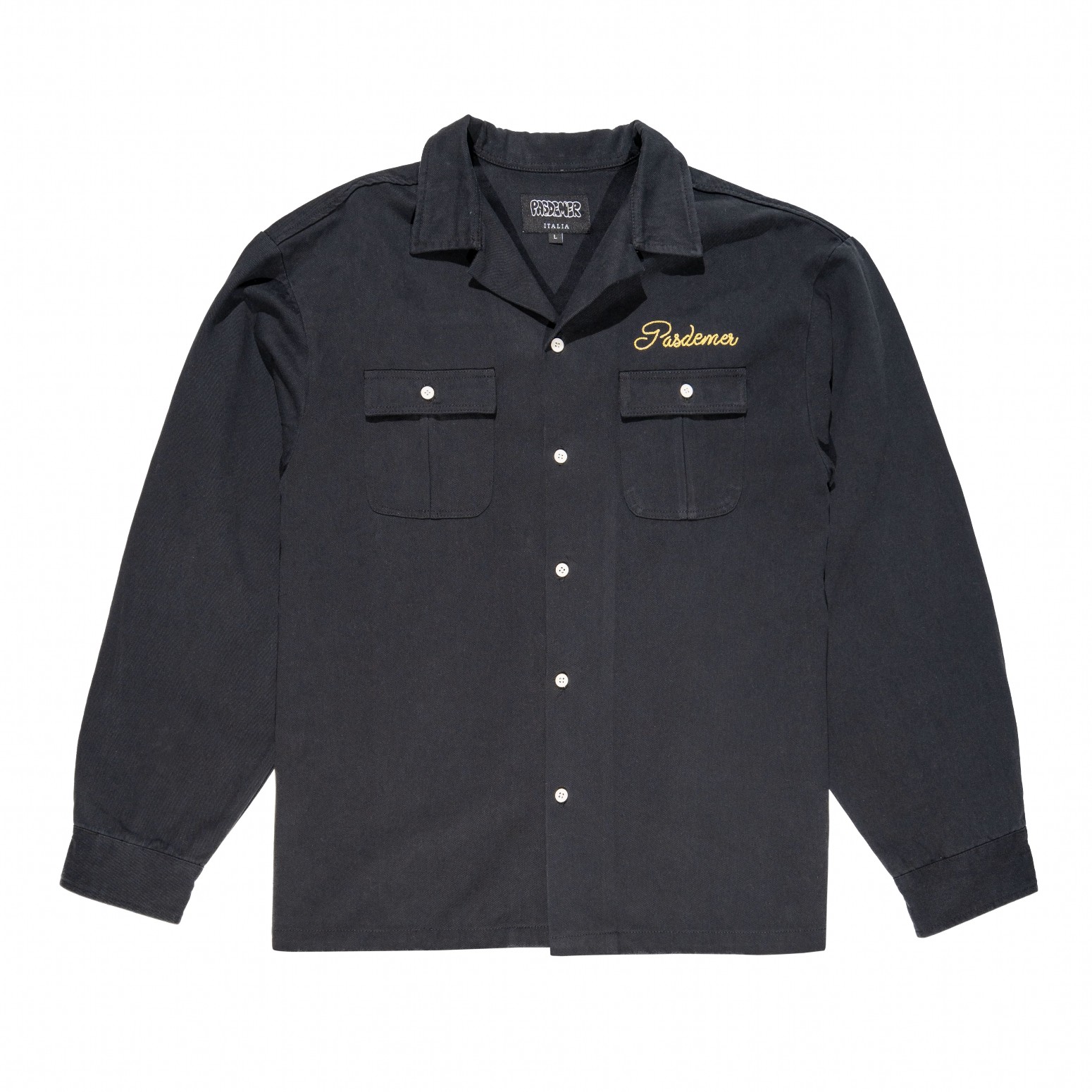 PAS DE MER/ѥɥBOWLING SHIRT Ĺµ / BLACK