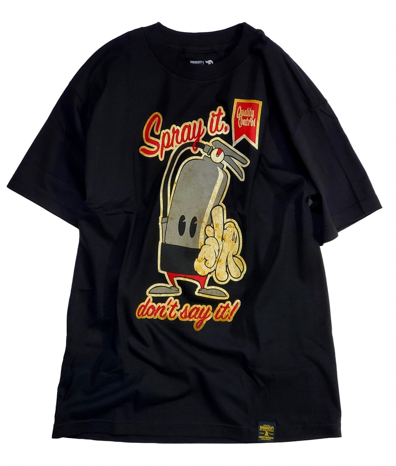 DISSIZIT/ǥåȡELLIOT TEE T (QUALITY CONTROL COLLAB) / BLACK ֥å