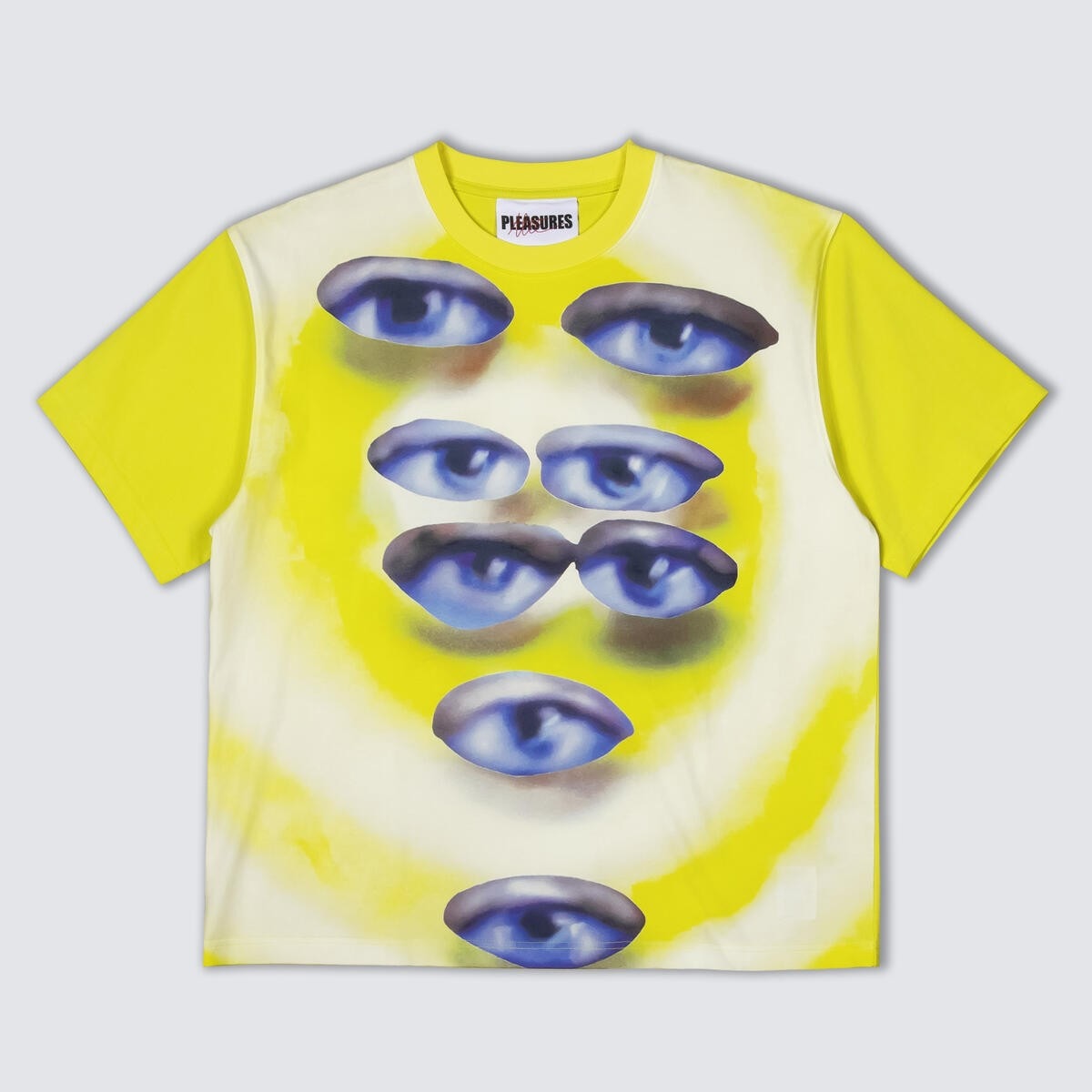 ��PLEASURES/�ץ쥸�㡼����AUSTIN LEE��HUMAN EYES HEAVYWEIGHT SHIRT T����� / YELLOW