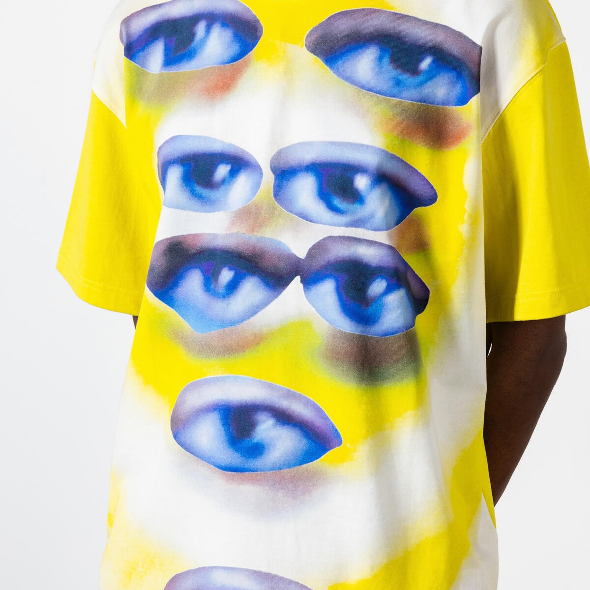 ��PLEASURES/�ץ쥸�㡼����AUSTIN LEE��HUMAN EYES HEAVYWEIGHT SHIRT T����� / YELLOW