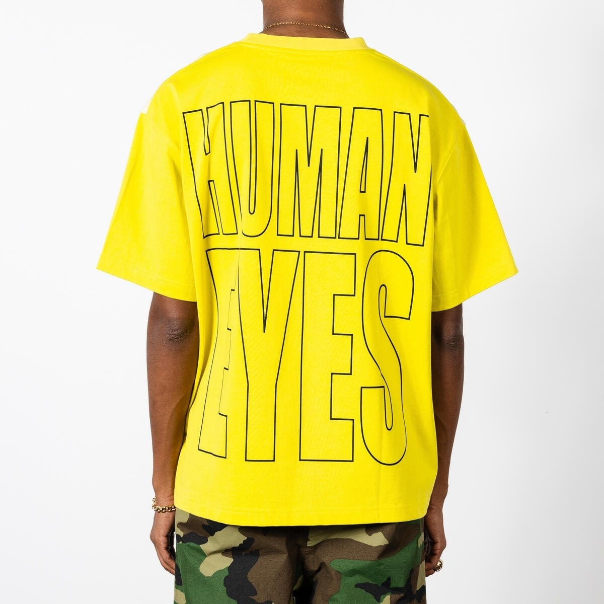 ��PLEASURES/�ץ쥸�㡼����AUSTIN LEE��HUMAN EYES HEAVYWEIGHT SHIRT T����� / YELLOW