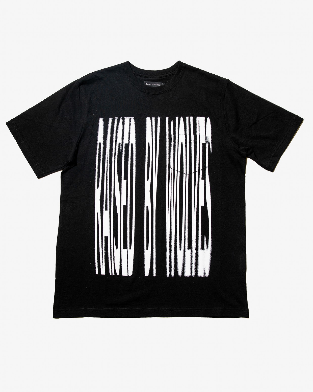 ��RAISED BY WOLVES/�쥤���ɥХ�����֥���STRETCH POCKET TEE T����� / BLACK