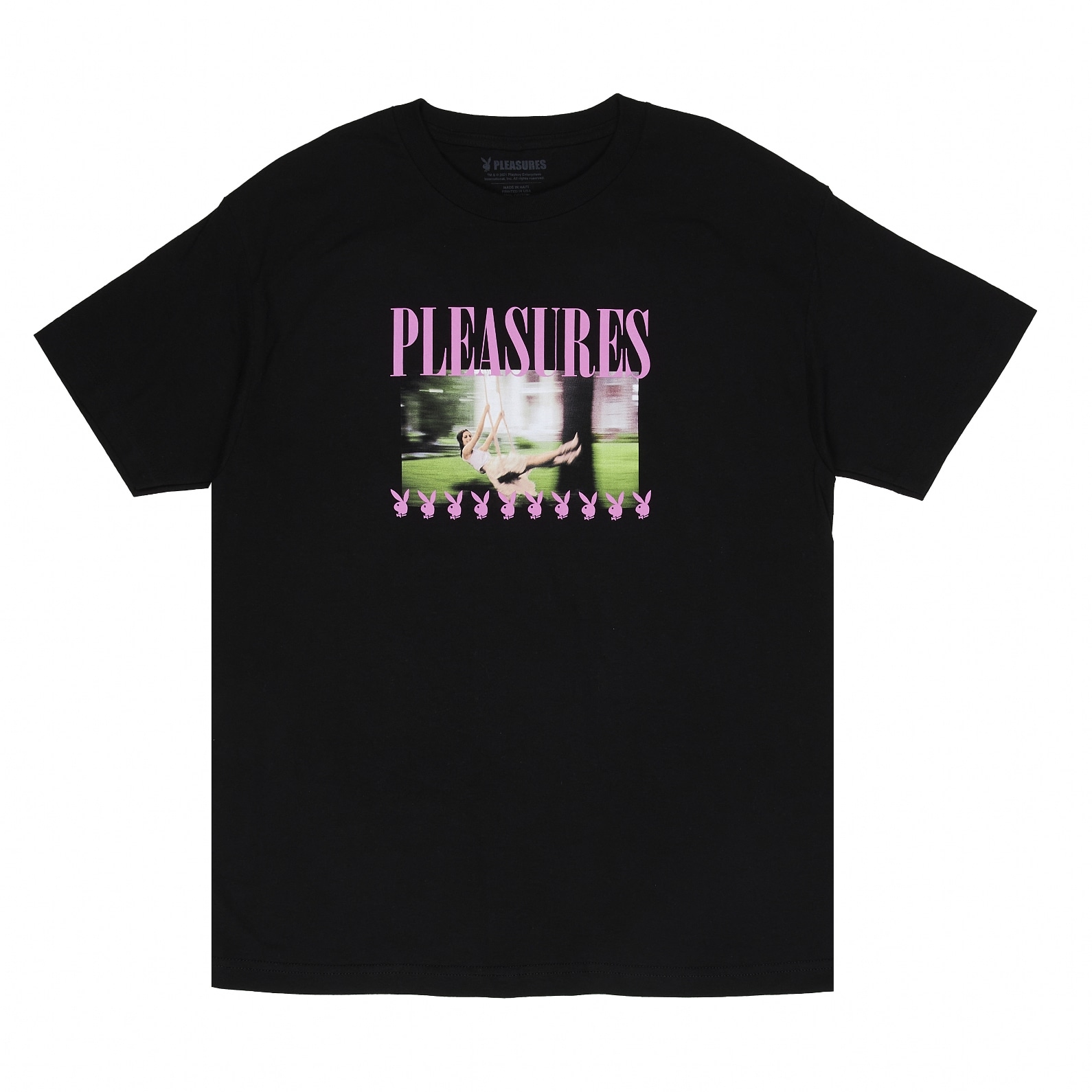 PLEASURES/ץ쥸㡼PLAYBOY/ץ쥤ܡSWING T-SHIRT T / BLACK ֥å