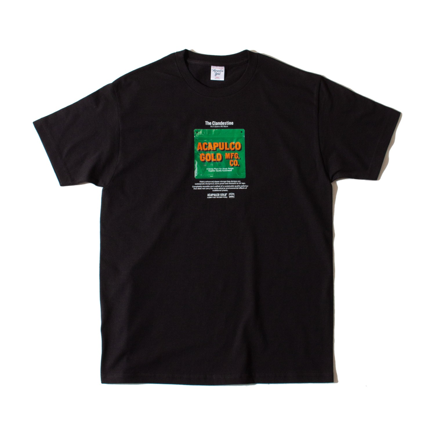 ACAPULCO GOLD/ץ륳 ɡTHE CLANDESTINE TEE  (COLLAB WITH PAKE?) T / BLACK