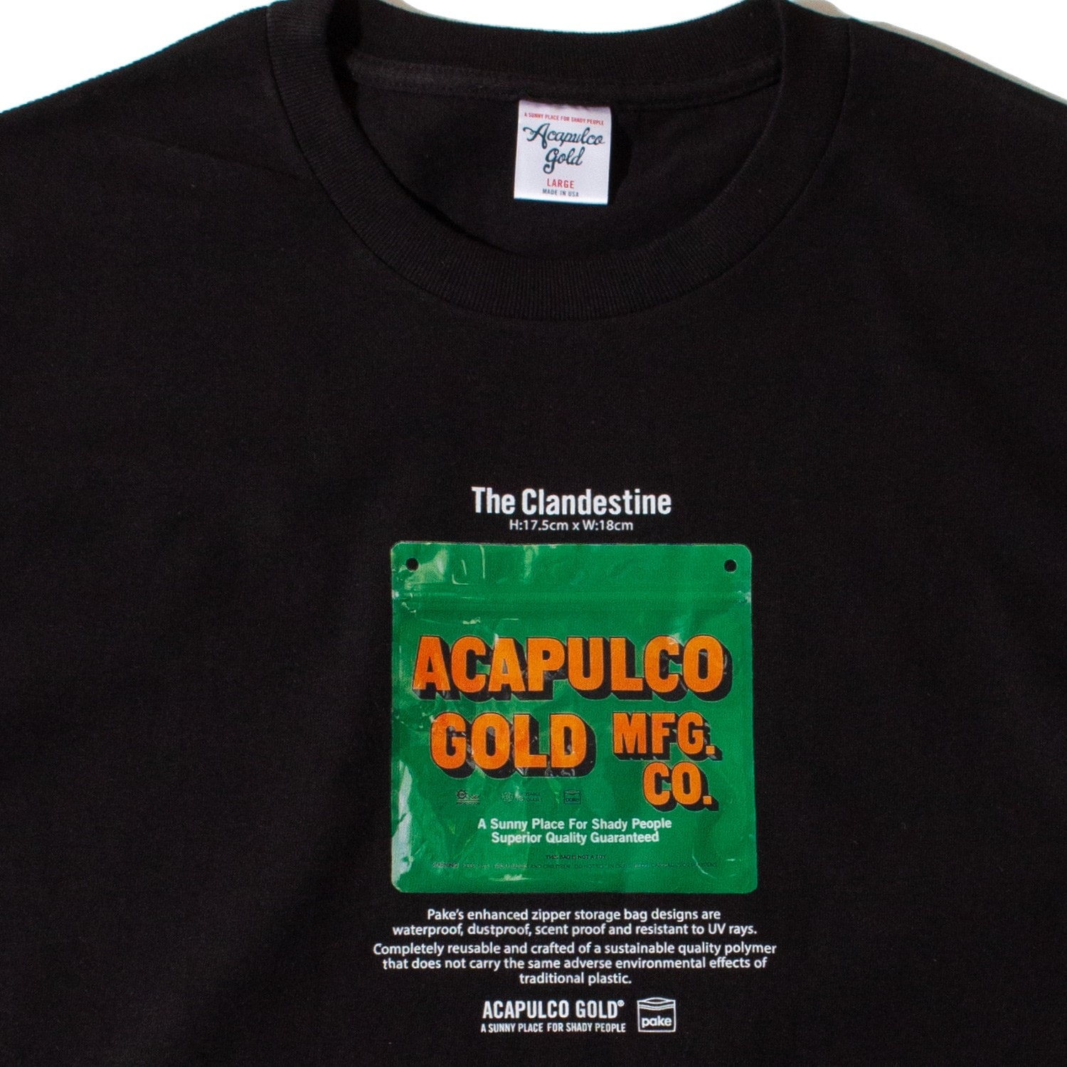 ACAPULCO GOLD/ץ륳 ɡTHE CLANDESTINE TEE  (COLLAB WITH PAKE?) T / BLACK
