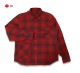 ��RAISED BY WOLVES/�쥤���ɥХ�����֥���PLAID FLANNEL SHIRT Ĺµ����� / RED