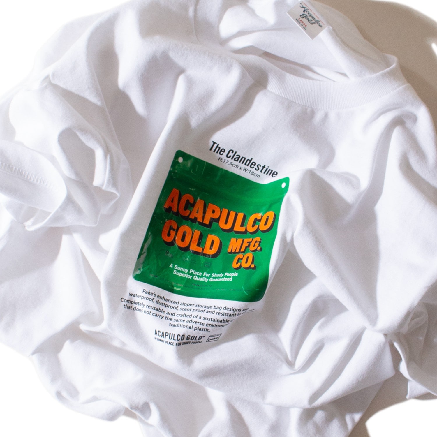 ACAPULCO GOLD/ץ륳 ɡTHE CLANDESTINE TEE  (COLLAB WITH PAKE?) T / WHITE