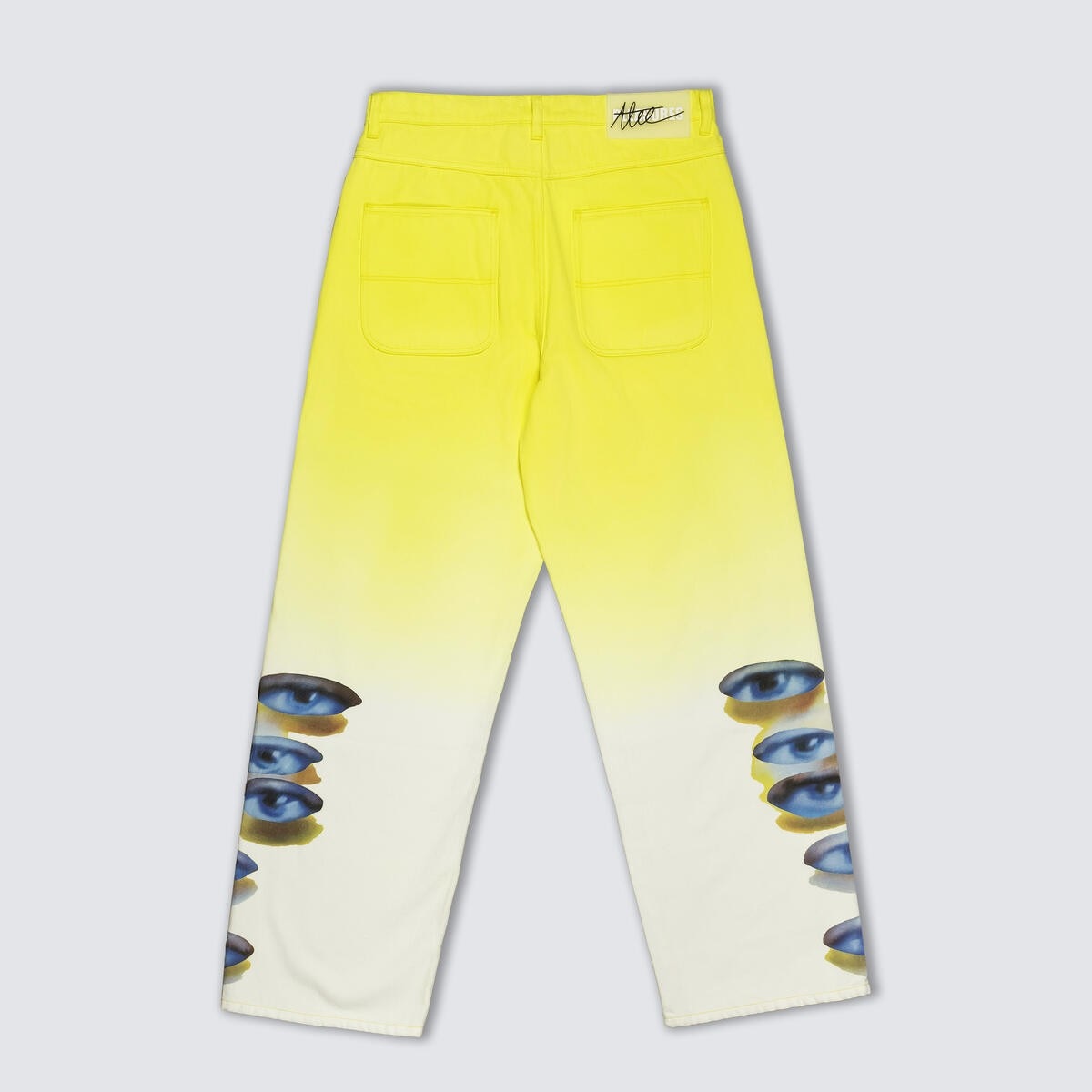 ��PLEASURES/�ץ쥸�㡼����AUSTIN LEE��HUMAN EYES BAGGY PANTS �ѥ�� / YELLOW