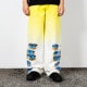 ��PLEASURES/�ץ쥸�㡼����AUSTIN LEE��HUMAN EYES BAGGY PANTS �ѥ�� / YELLOW