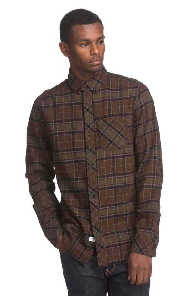 ��THE HUNDREDS/�����ϥ�ɥ�åġ�KAI LS FLANNEL / BLACK �֥�å� ��