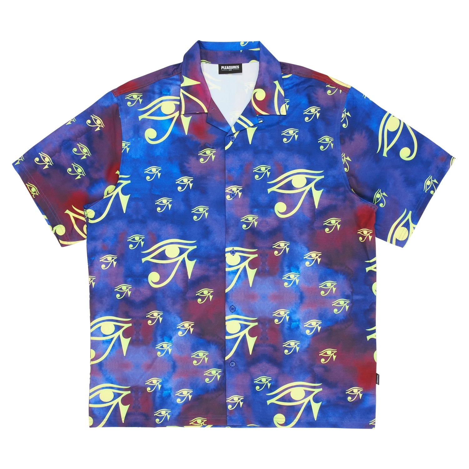 ��PLEASURES/�ץ쥸�㡼����BRENDAN RAYON S/S BUTTON DOWN Ⱦµ����� / PURPLE �ѡ��ץ� ��