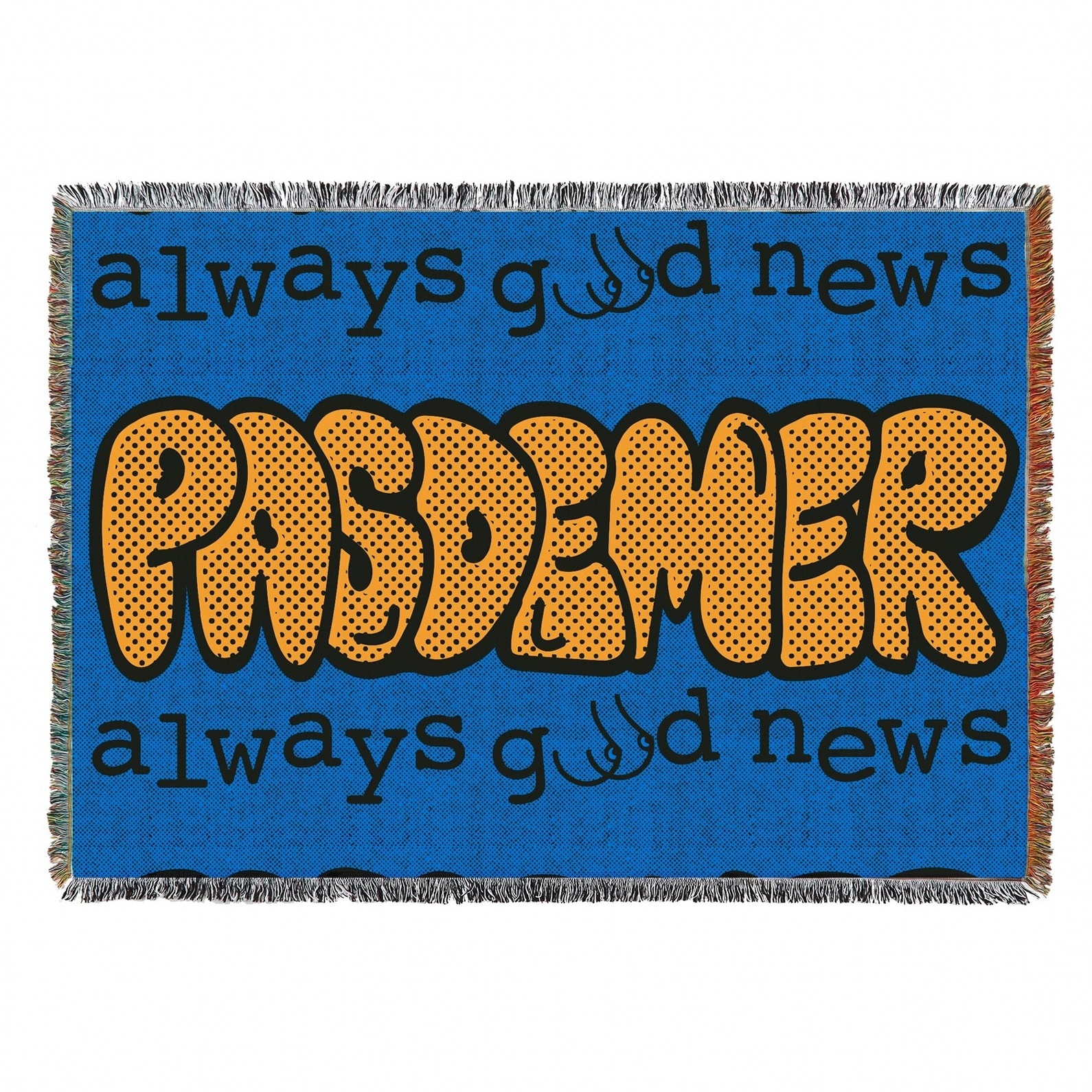 ��PAS DE MER/�ѥɥ����LOGO BLANKET �֥�󥱥å� / BLUE-ORANGE