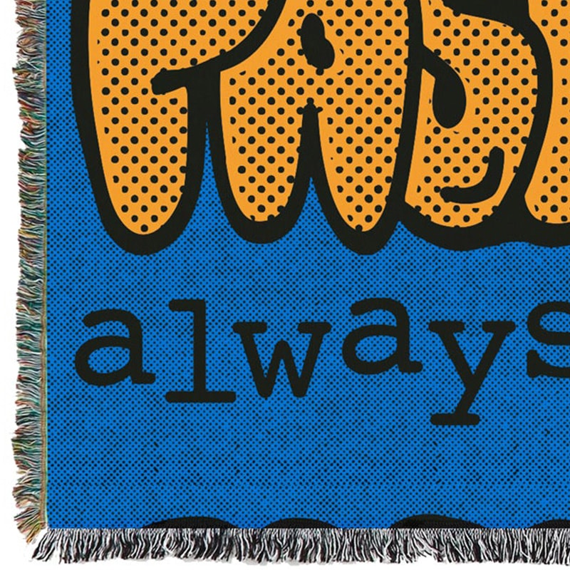 ��PAS DE MER/�ѥɥ����LOGO BLANKET �֥�󥱥å� / BLUE-ORANGE