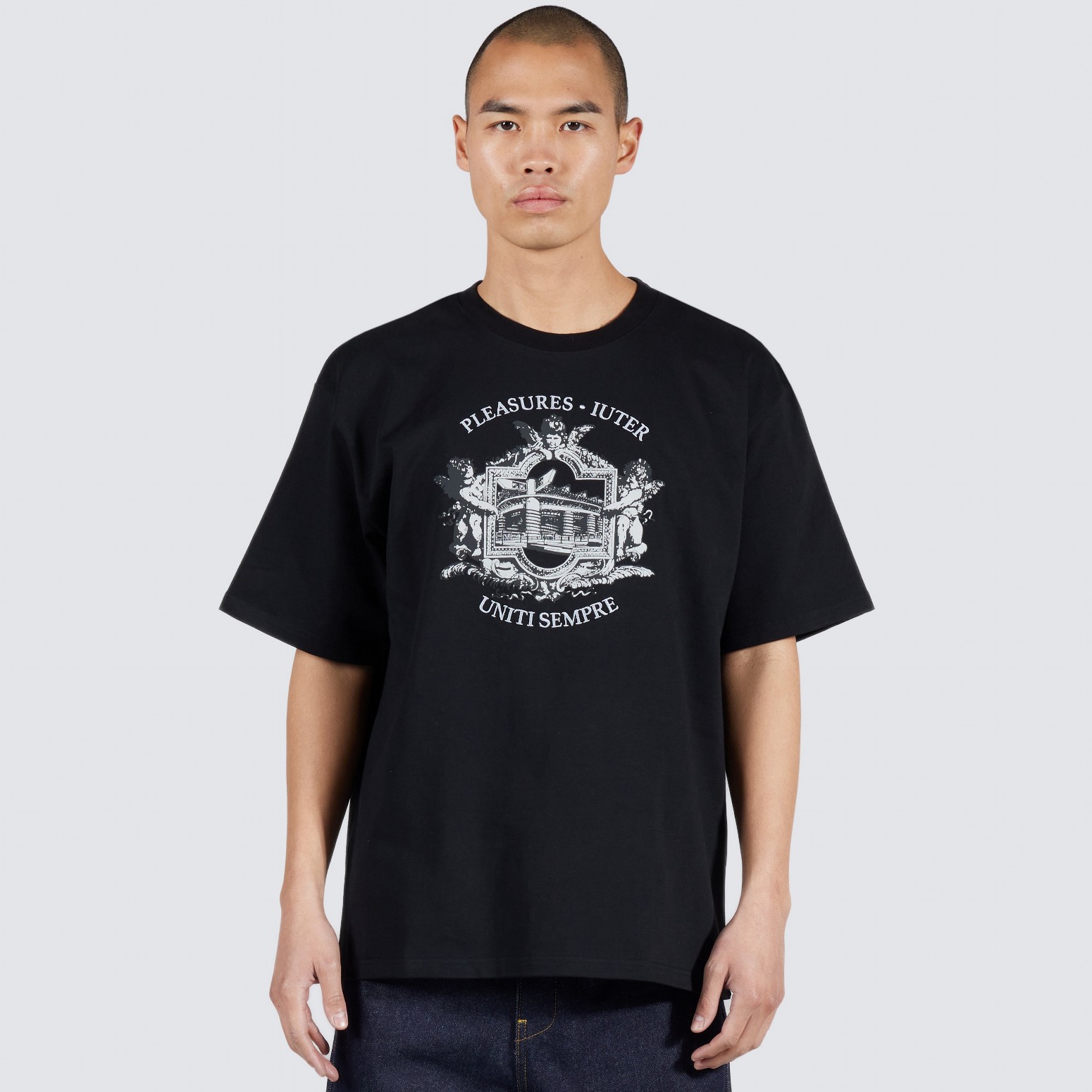 PLEASURES/ץ쥸㡼IUTER/ALBERTO T-SHIRT T / BLACK