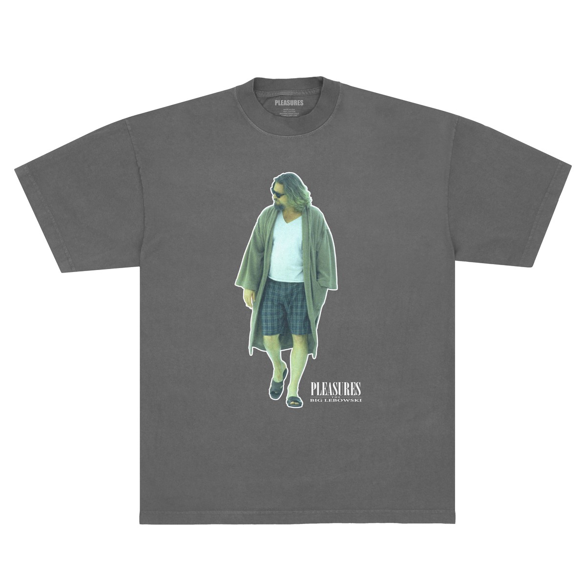 PLEASURES/ץ쥸㡼THE BIG LEBOWSKIDUDE T-SHIRT T / CHARCOAL