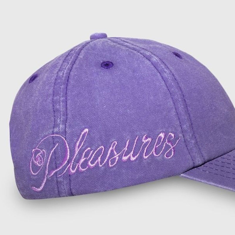 ��PLEASURES/�ץ쥸�㡼����SCRAWL POLO CAP ����å� / EGGPLANT