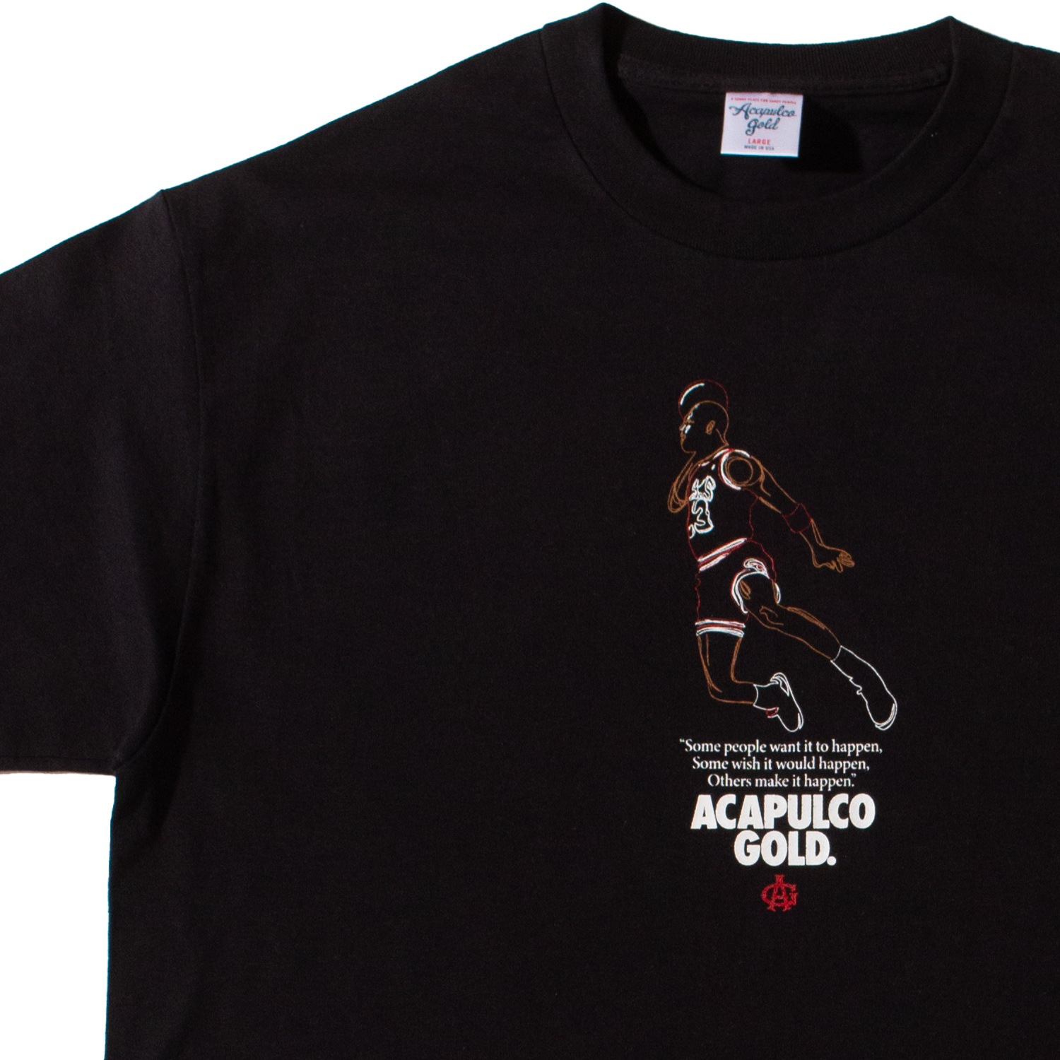 ACAPULCO GOLD/ץ륳 ɡFOLLOW THE LEADER TEE T / BLACK/RED