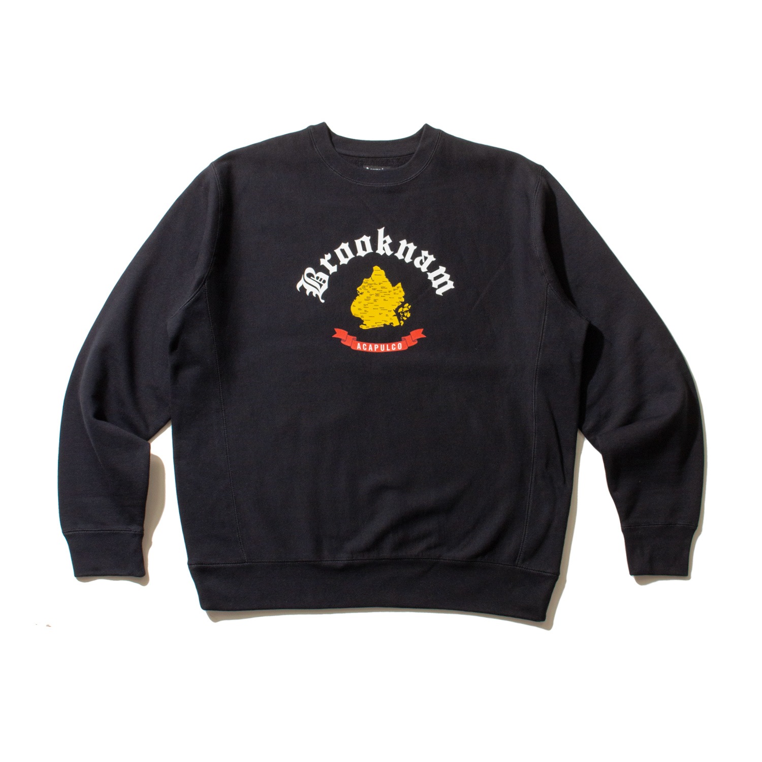 ��ACAPULCO GOLD/�����ץ륳 ������ɡ�BROOKNAM CREWNECK SWEATSHIRT ���롼�ͥå��������å� / BLACK �֥�å�