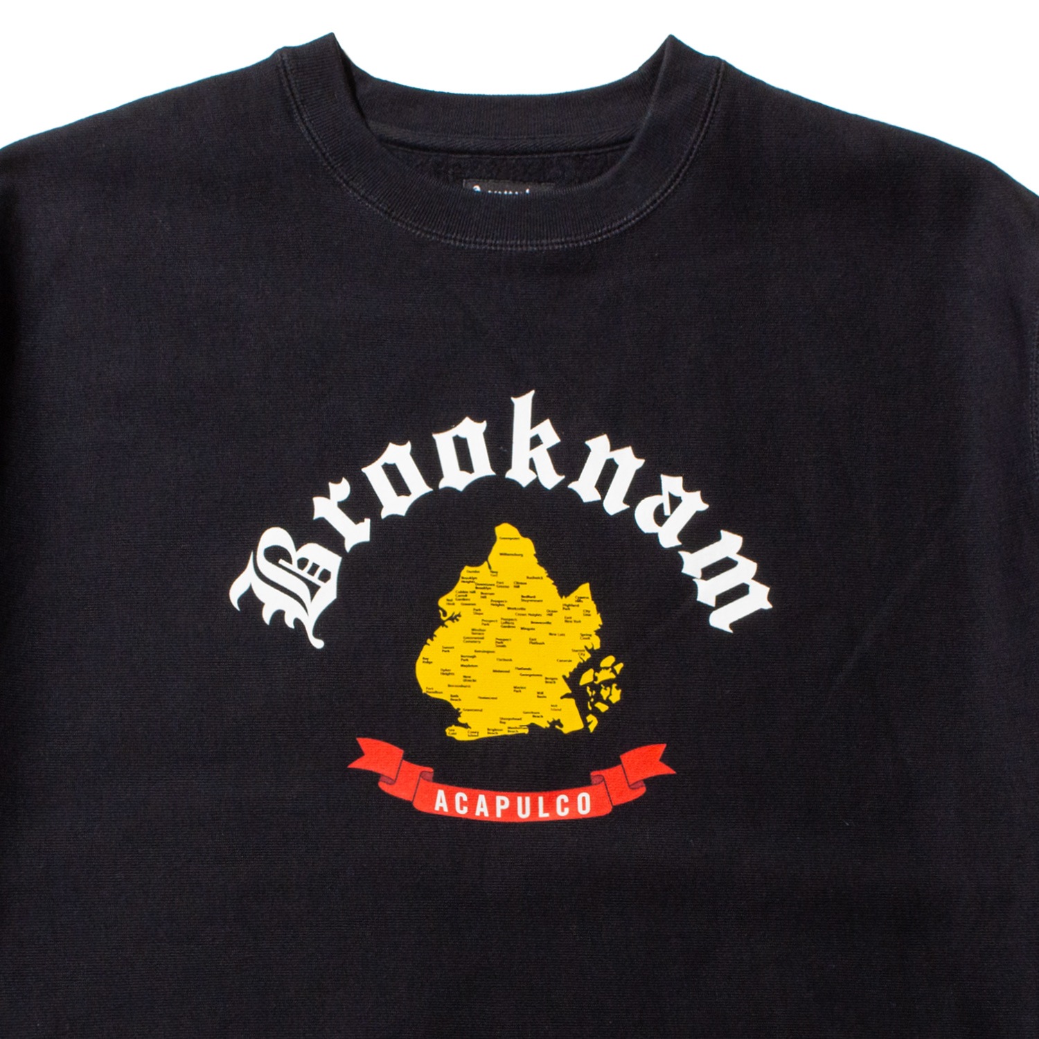 ��ACAPULCO GOLD/�����ץ륳 ������ɡ�BROOKNAM CREWNECK SWEATSHIRT ���롼�ͥå��������å� / BLACK �֥�å�