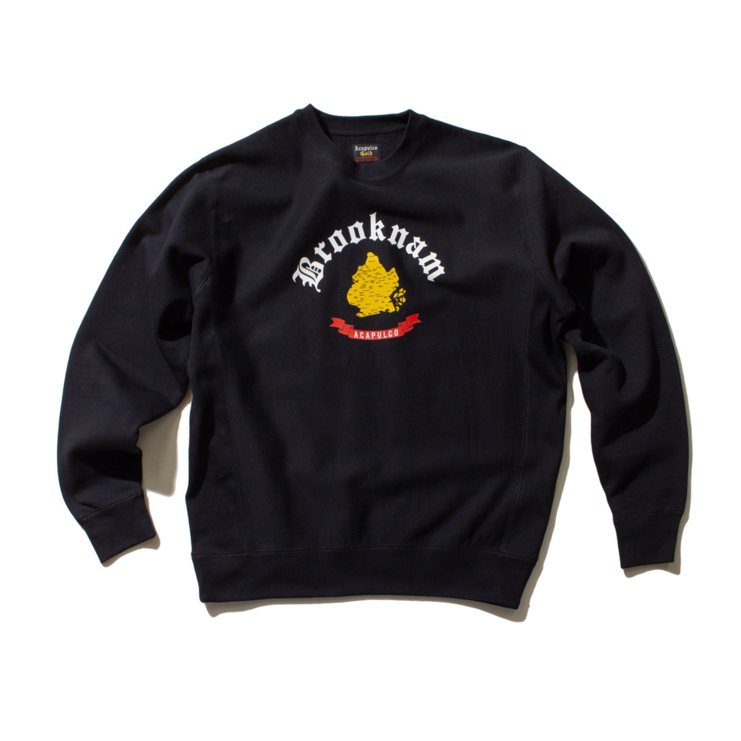 ��ACAPULCO GOLD/�����ץ륳 ������ɡ�BROOKNAM CREWNECK SWEATSHIRT ���롼�ͥå��������å� / BLACK �֥�å�