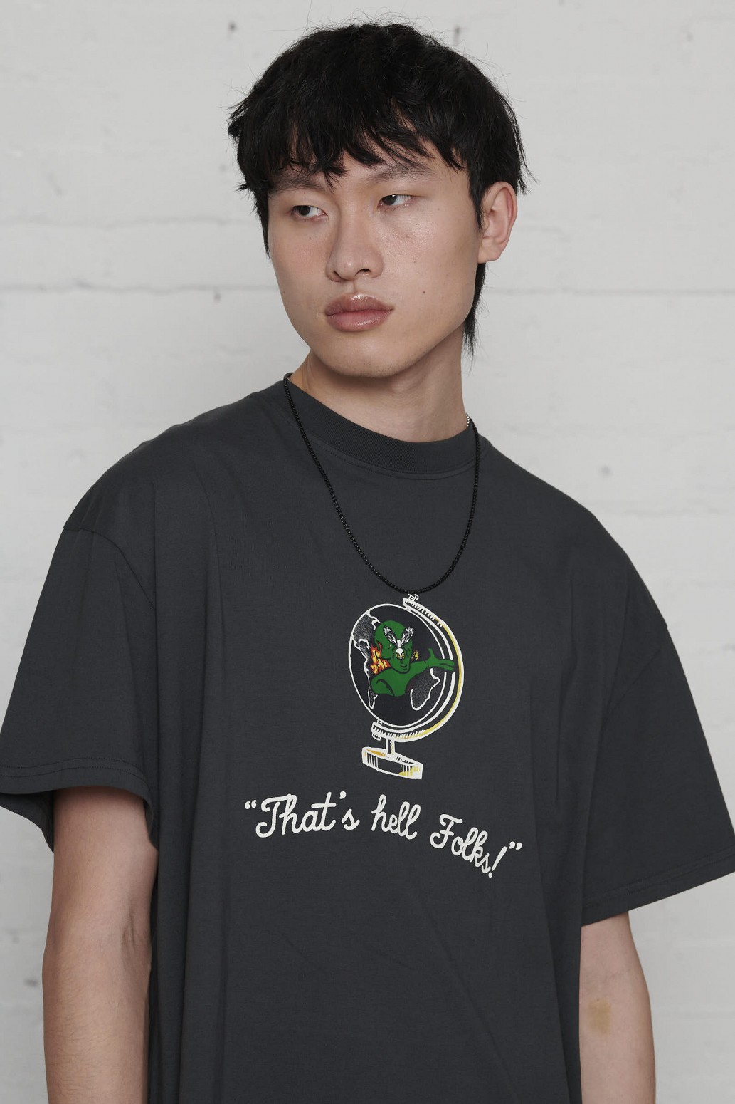 PAS DE MER/ѥɥHELL FOLKS T-SHIRT T / BLACK