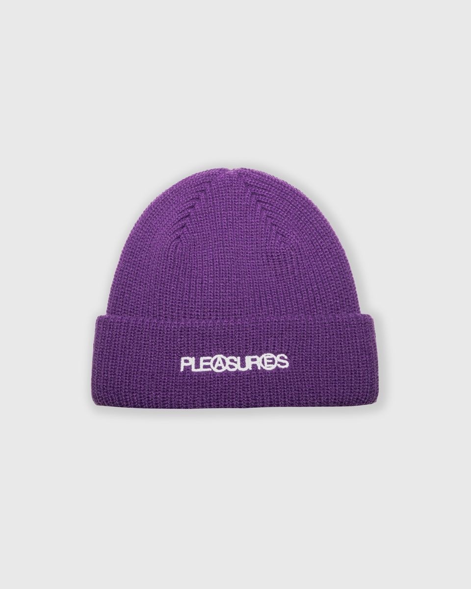 PLEASURES/プレジャーズ】ZINE BEANIE ニット帽 / EGGPLANT