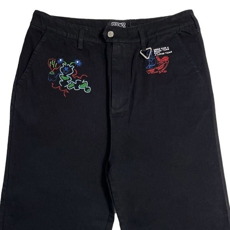 ��PAS DE MER/�ѥɥ����CATERPILLAR PANTS �ǥ˥�ѥ�� / BLACK