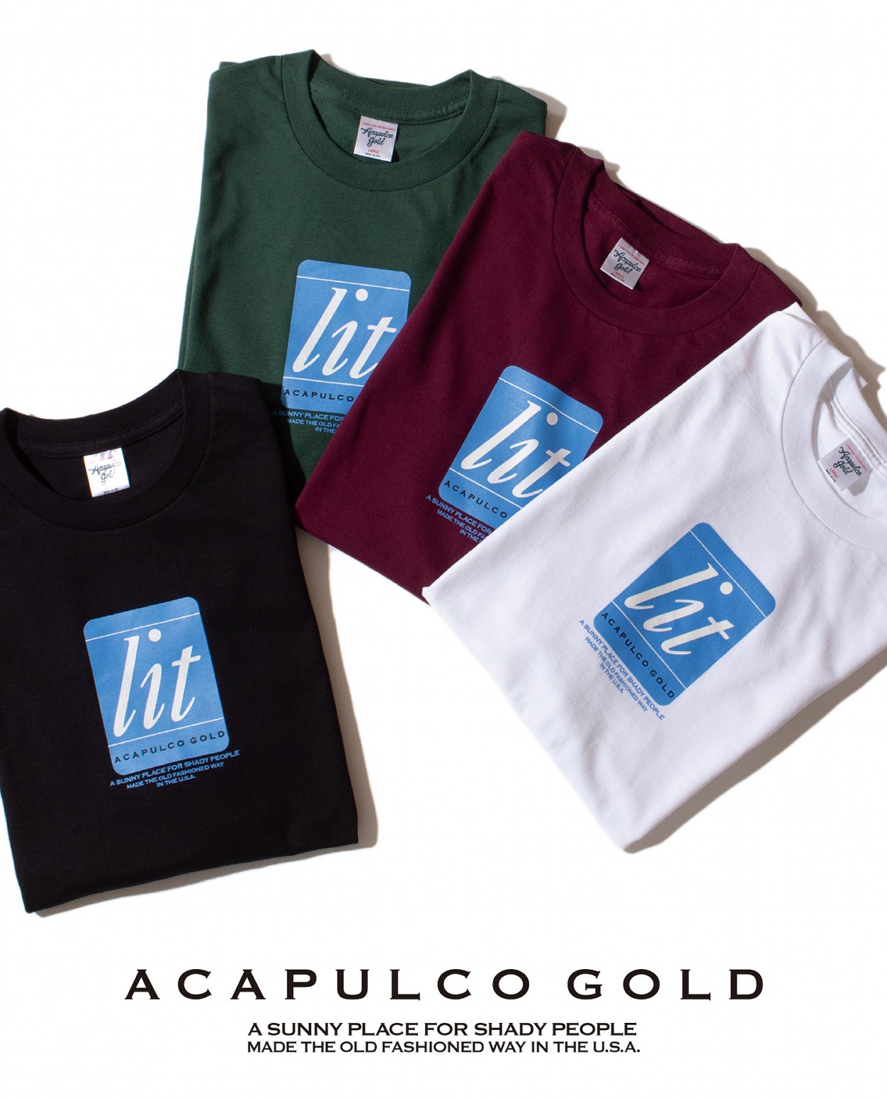 ��ACAPULCO GOLD/�����ץ륳 ������ɡ�LIT UP TEE T����� / WHITE