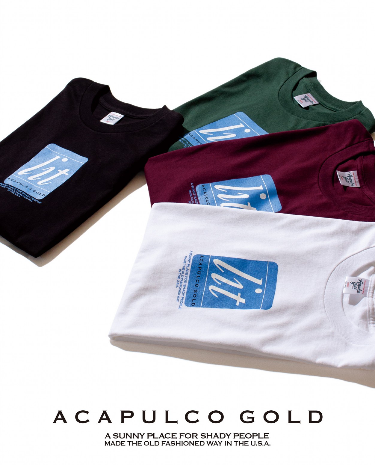 ��ACAPULCO GOLD/�����ץ륳 ������ɡ�LIT UP TEE T����� / WHITE