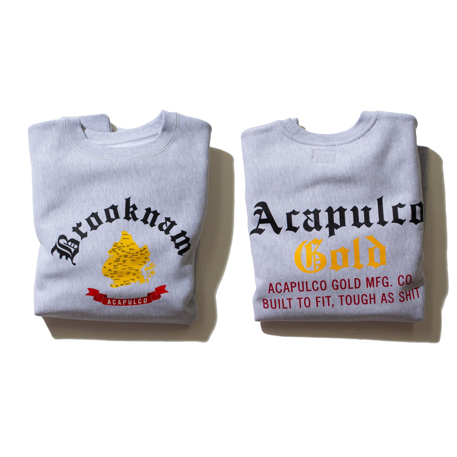 ��ACAPULCO GOLD/�����ץ륳 ������ɡ�BROOKNAM CREWNECK SWEATSHIRT ���롼�ͥå��������å� / HEATHER GREY ���졼