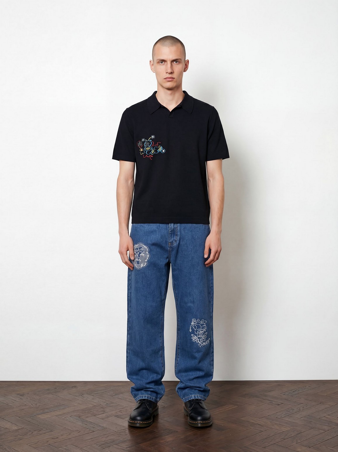 ��PAS DE MER/�ѥɥ����CATERPILLAR POLO �ݥ������ / BLACK