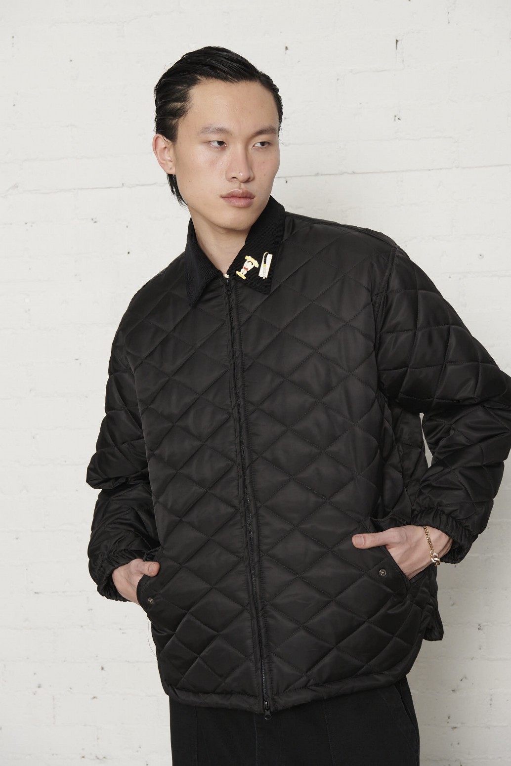 PAS DE MER/ѥɥLOGO JACKET 㥱å / BLACK