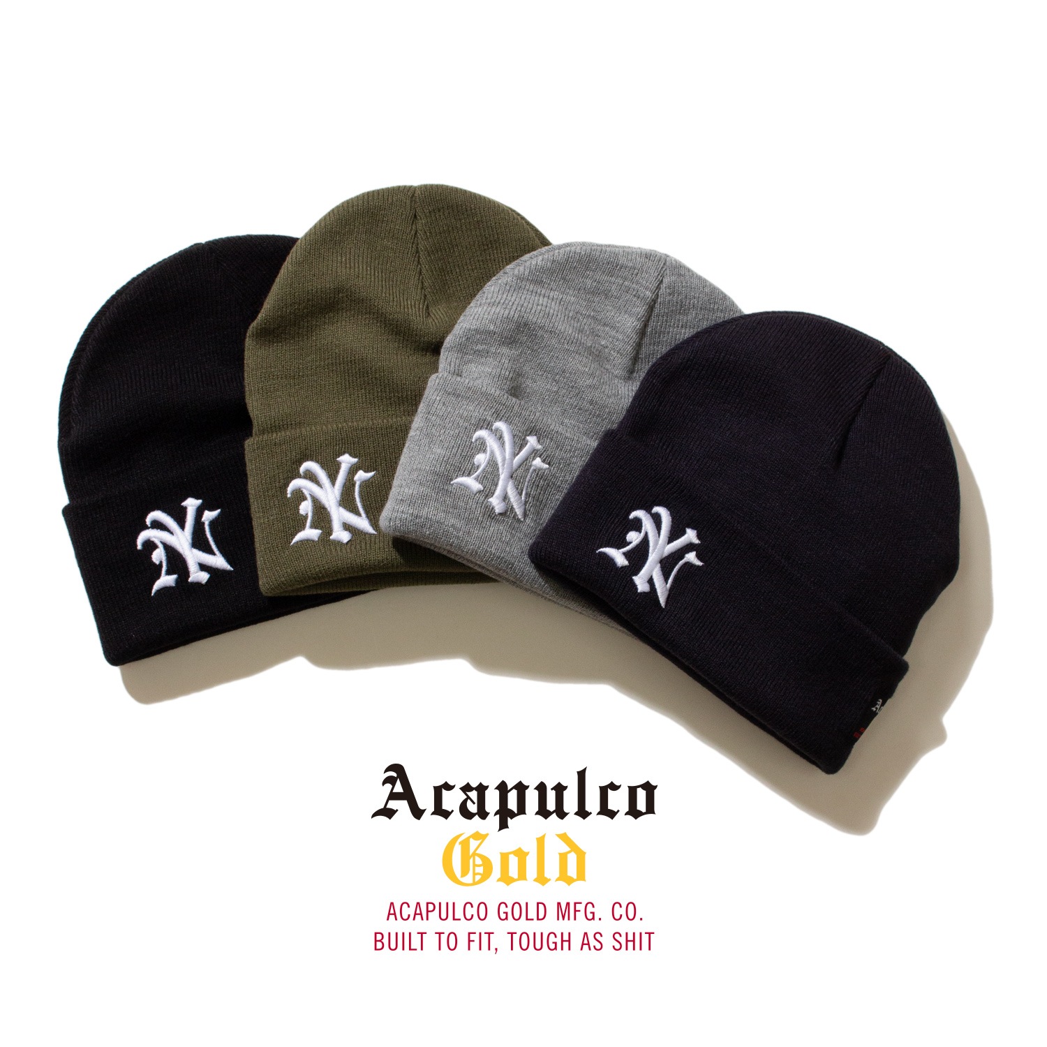 ��ACAPULCO GOLD/�����ץ륳 ������ɡ�NY LOGO BEANIE �˥å�˹ / HEATHER GREY ���졼