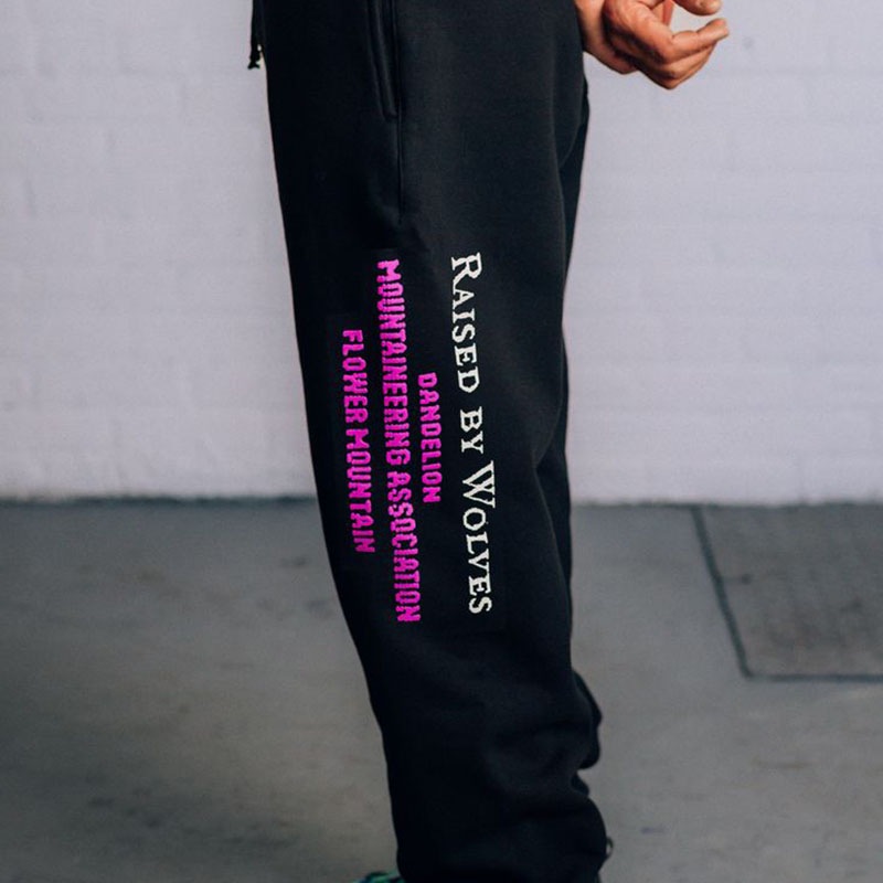 ��RAISED BY WOLVES/�쥤���ɥХ�����֥���DMA SWEATPANTS �������åȥѥ�� / BLACK
