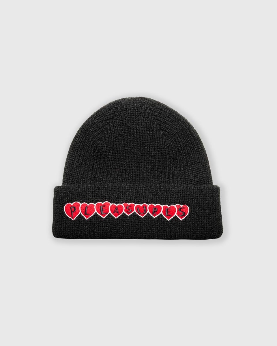 ��PLEASURES/�ץ쥸�㡼����HEARTS BEANIE �˥å�˹ / BLACK