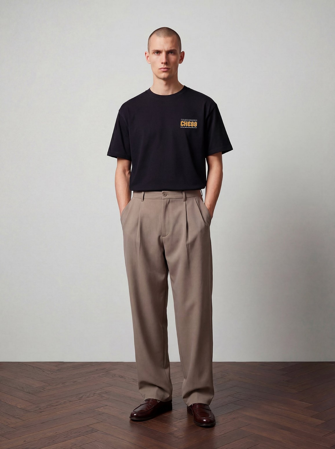 ��PAS DE MER/�ѥɥ����CHESS T-SHIRT T����� / BLACK